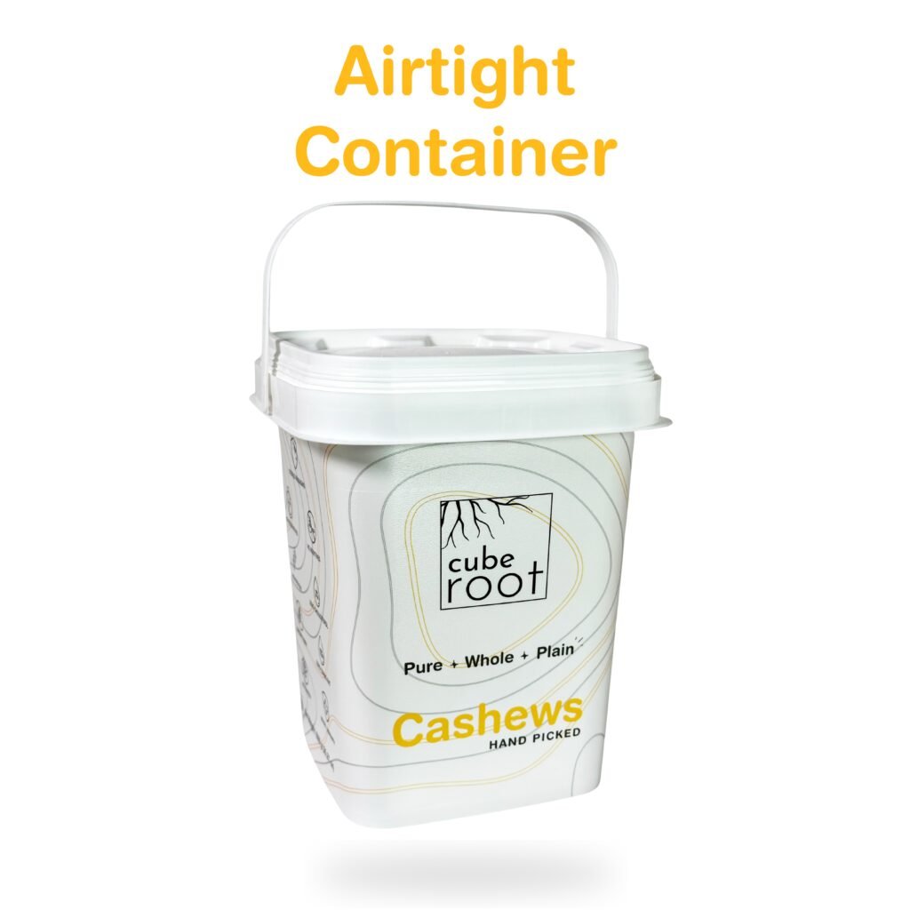 Whole Cashew Nuts W180 Grade (Jumbo size) 1Kg - Airtight Container