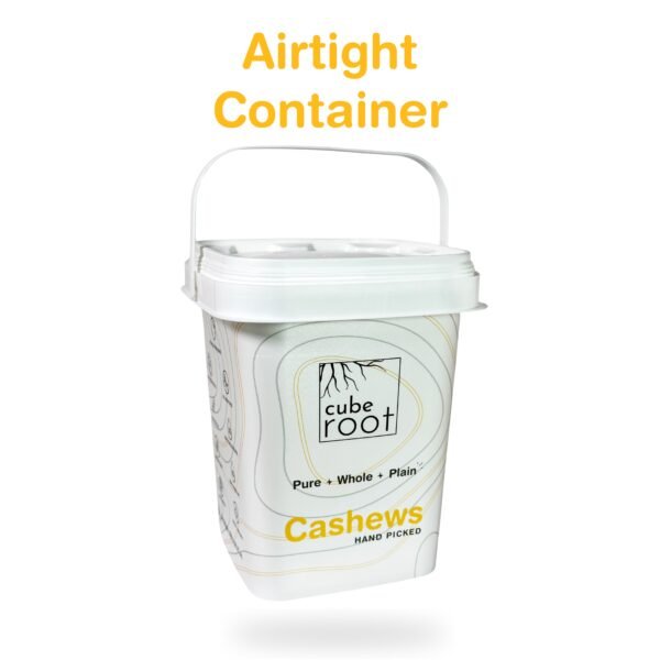 Whole Cashew Nuts W180 Grade (Jumbo size) 1Kg - Airtight Container