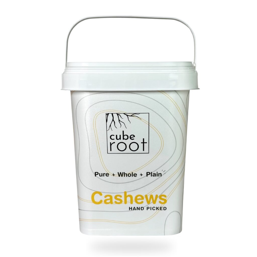 Whole Cashew Nuts W180 Grade (Jumbo size) 1Kg - Airtight Container