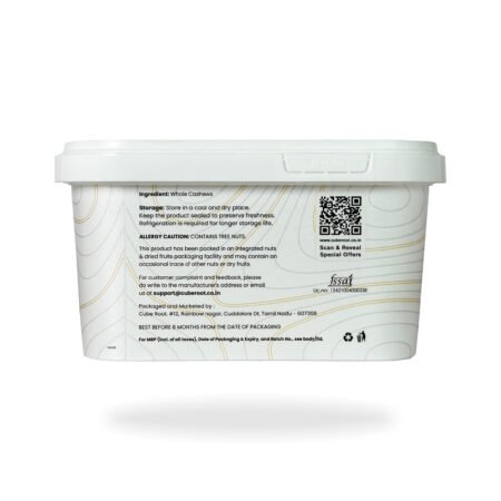Whole Cashew Nuts W320 Grade (Medium size) 500G - Airtight Container - Image 6