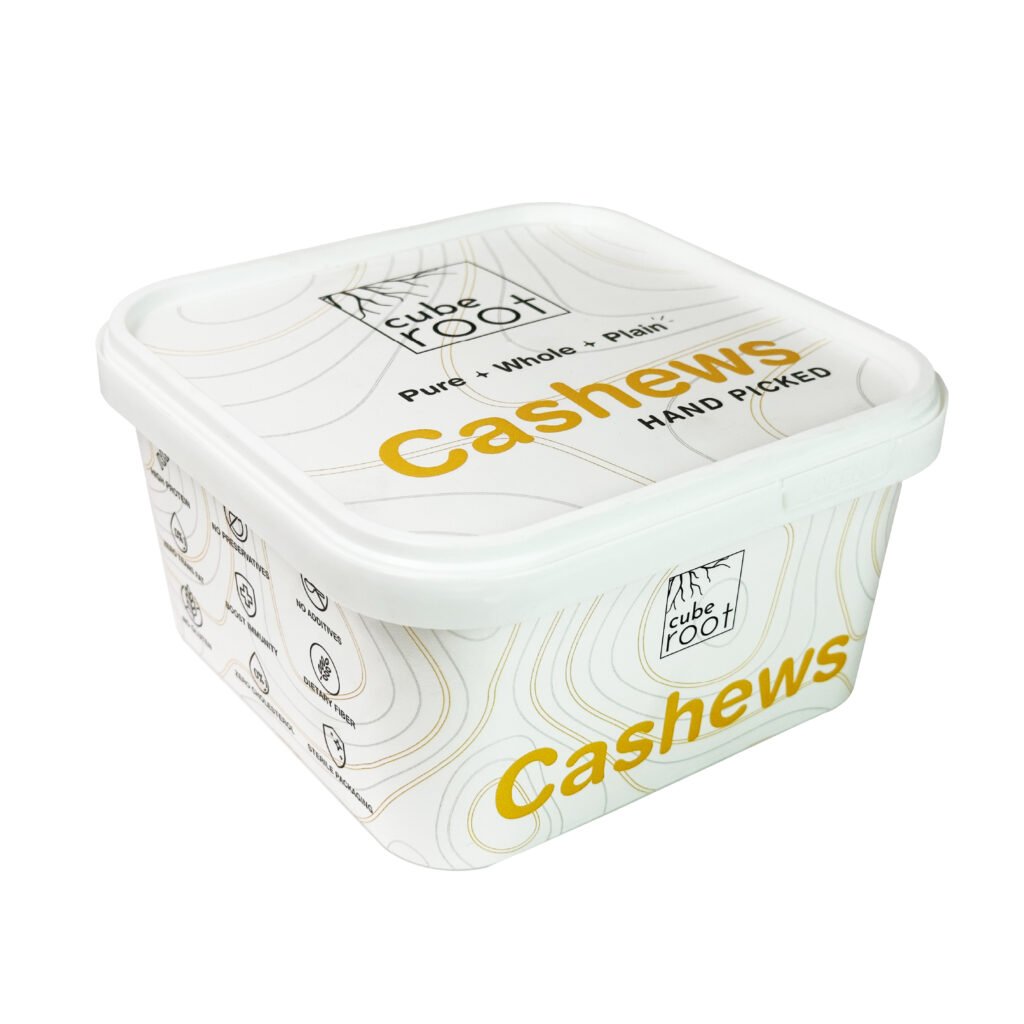 Whole Cashew Nuts W320 Grade (Medium size) 500G - Airtight Container