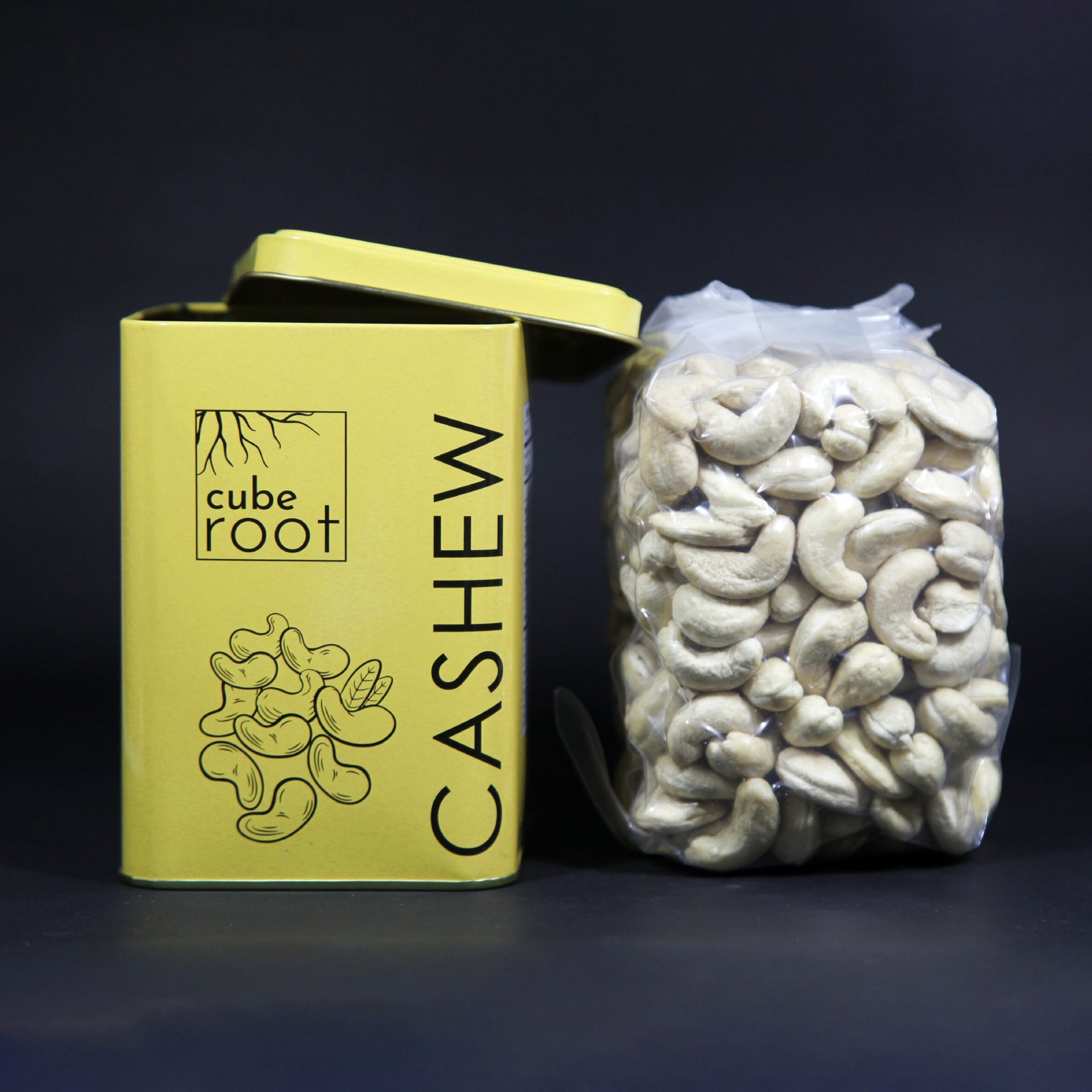 Whole Cashew Nuts W180 Grade (Jumbo size) 400g - Tin - Image 2